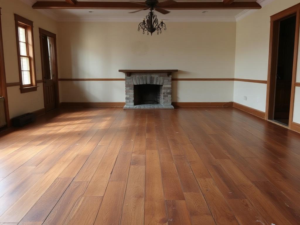 Hardwood Floors before